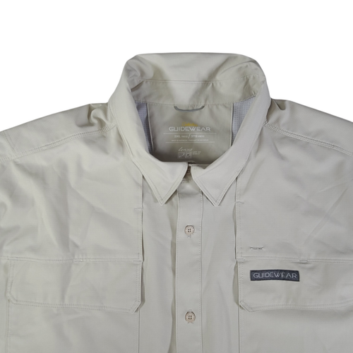 Cabelas Guidewear Fishing Shirt Men Size 3XL Tan Button Long Vented 25+ UPF - Picture 5 of 11