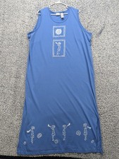 VTG Bobbie Brooks Southwestern Native Tribal Maxi Dress Size 22/24W 90s Y2K Blue