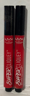 2x NYX SUPER CLIQUEY MATTE LIPSTICK SCLS08 IN THE RED
