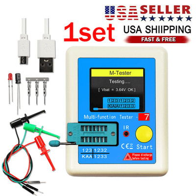 1set LCR T7 Transistor Tester Meter Multi-Function TFT 1.8'' USA FREE STOCK