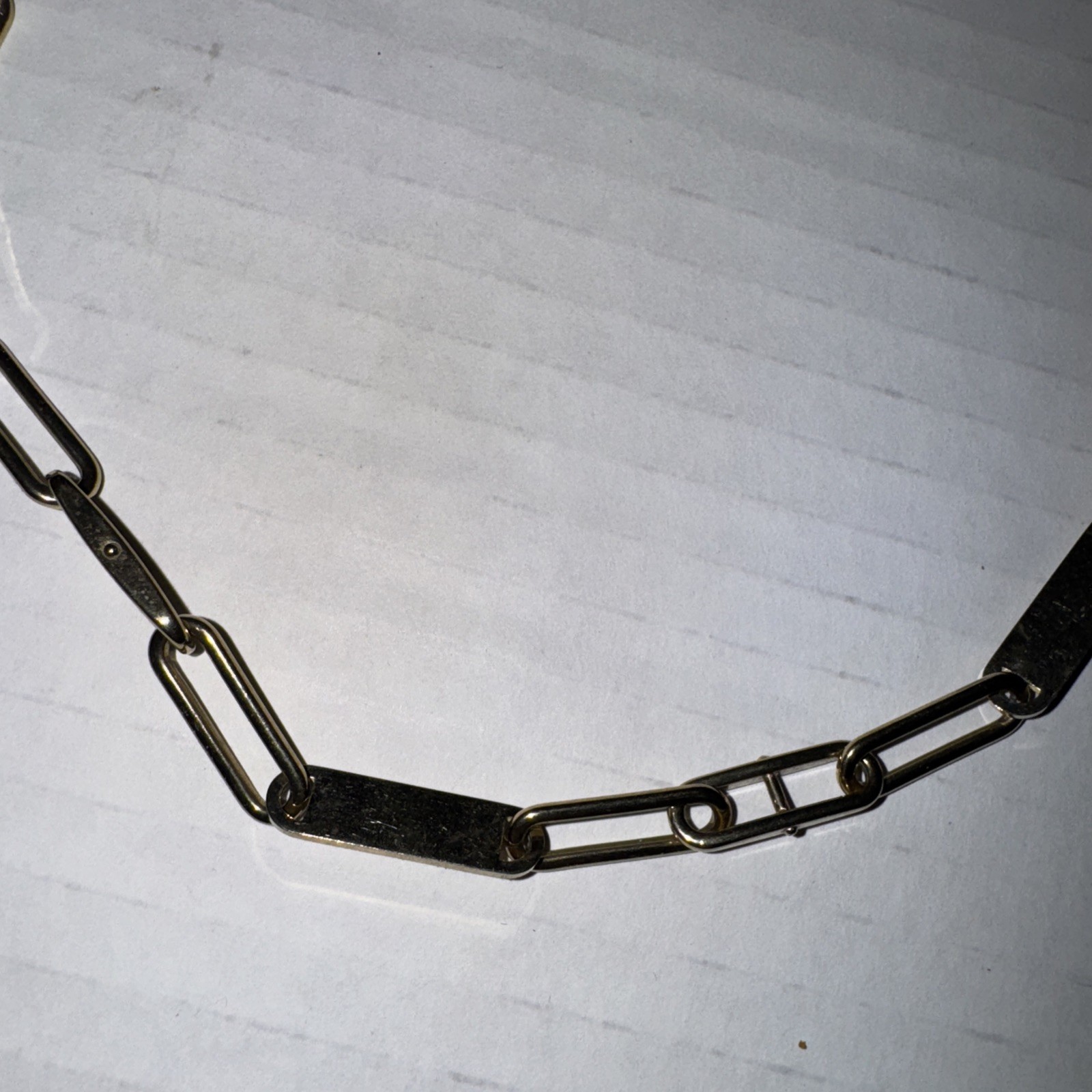 Fossil Brand  Rectangular Links Necklace Paper Cl… - image 4