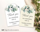 Thank you  personalised Gift tags, swing tag eucalyptus style  wedding 135