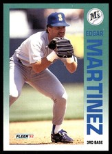 Edgar Martinez 1992 Fleer #286 Mariners MLB READ FREE SHIPPING AutographDen