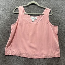 Pineapple Moon Tank Top Womens Xl Pink 100 Silk Scoop Neck Sleeveless Camisole Pineapple Moon Tank Top Womens Xl Pink 100 Silk Scoop Neck Sleeveless Camisole