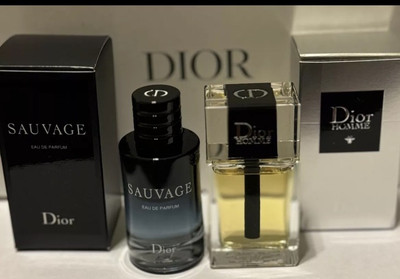 2 Dior Men s Mini Fragrance Splash Each 10 ML Homme EDT + SAUVAGE EDP 10 ML -New
