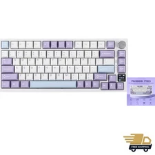 Ajazz AK820 Pro 75% Wireless Mechanical Keyboard with TFT Smart Display&Knob,...