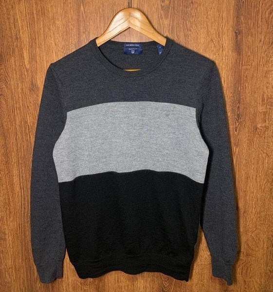 Men Gant Sweater Black Wool S