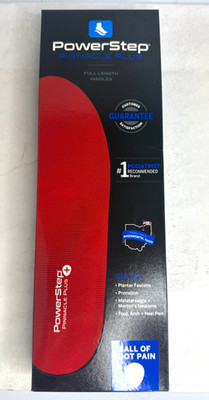 Powerstep Pinnacle Plus Orthotic Arch Support with Met Pad Insole Size - B