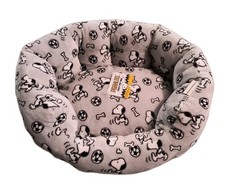 Peanuts Snoopy Soccer Small Dog Pet Cozy Cuddler Bed Cushion Grey 20"x16"x6" NEW