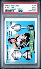 1971 O-PEE-CHEE HART/NORRIS TROPHY #245 BOBBY ORR PSA 9 OC