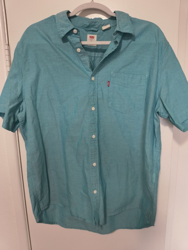 Levis standard fit button down xl Short Sleeve Teal 100% Cotton