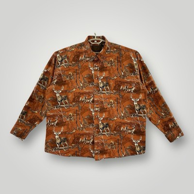 North River Outfitters Shirt Mens 2XL Deer Buck Long Slv Cotton Hunting Arrow