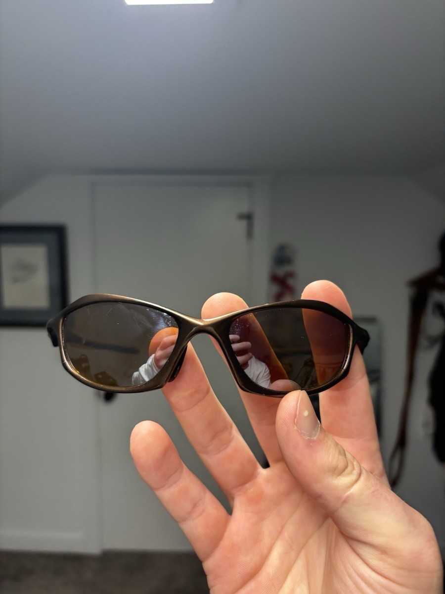 Oakley Hatchet Lightweight Brown Metal Oval Sunglasses Brown