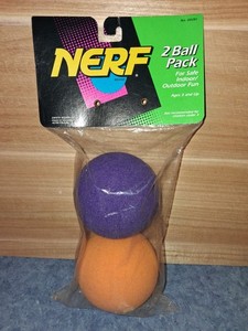 Vntg 1991 NERF Ball-By Kenner-2 Pack-Brand New/Sealed-Very Nice Condition!!!