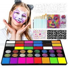 42 Colors Face Painting Kit for Kids  Non-Toxic Water Face Painting Palette Ki...