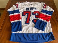 Mens Matt Rempe Jersey  Rangers Royal Blue  White Jersey All Stitched