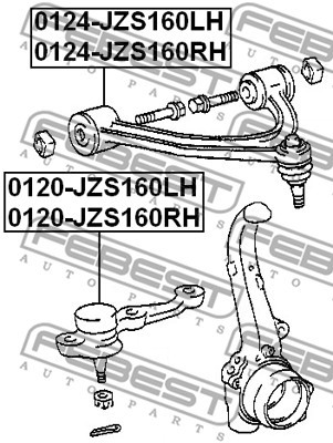 TRACK CONTROL ARM WISHBONE FRONT LEFT FEBEST 0124-JZS160LH V FOR LEXUS GS,SC - Picture 3 of 7