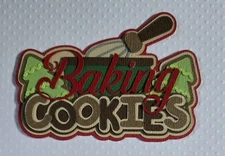 Baking Cookies Title. Scrapbook, Card Making Paper Piecing