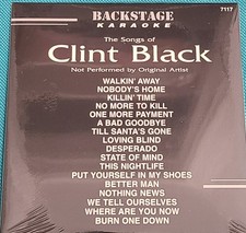 Clint Black Karaoke CDG Walkin Away Nobody's home killin time Desperado.