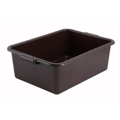 #ad New Winco Dish Box Bus Tub Brown 21.5 x 15 x 7 Restaurant Kitchen Dishwasher $17.99