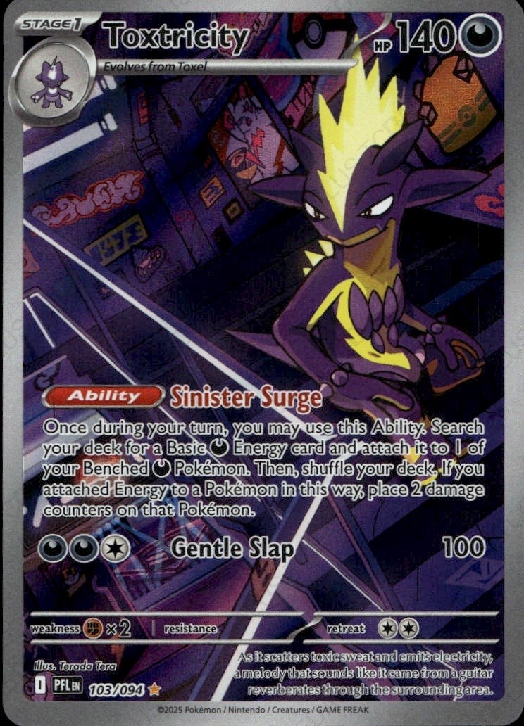 Toxtricity Illustration Rare ME02: Phantasmal Flames 103/094 NM