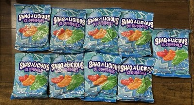 9-Shaq-a-licious XL Gummies Strawberry Mango Lime Bag BB-10/2026