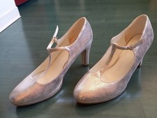 Catwalk Glitzer-Riemchen-Pumps mit Absatz 44 perlmutt