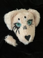 MQ Fursuit Head OOAK Custom Pink Tiara the Dog Furry Original Large Costume