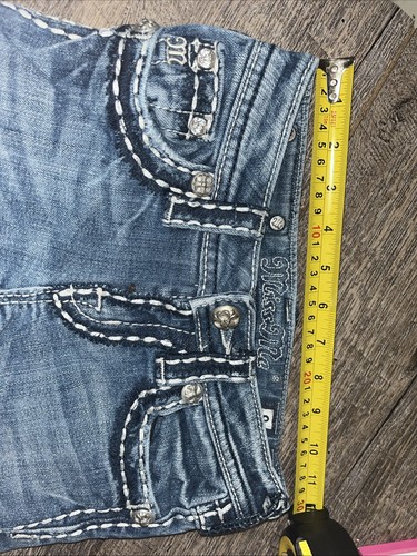Girls size 8 miss me jeans Rhinestone Bling Guc - Picture 3 of 8