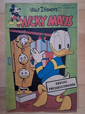 Walt Disney´s Micky Maus Nr. 12 von Dezember 1955 - ORIGINAL Comicheft Rarität