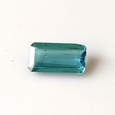1.10 Carat Lagoon Tourmaline Natural Emerald Cut Faceted Loose Gemstone 5X9.5 mm