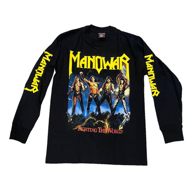 MANOWAR Band Tour Shirt ''Louder Than Hell On Wheels Tour''  M Used Long Sleeve