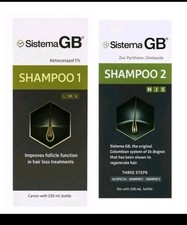 2x Pack Sistema Gb 1 -2 Shampoo For Hair Loss Treatment Combo DEAL TWO BOXES 