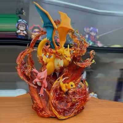 Charizard Evolution Line Statue Resin Figur
