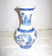 Vintage Blue and white asian vase