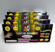 x4 DIY LOOM BANDS 600pcs Kit, Loom Board  Hook Included, SEALED 4 Boxes