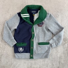 Polo Ralph LaurenEmbroidered Varsity Shawl Collar Cardigan Sweater Boys 7 Preppy
