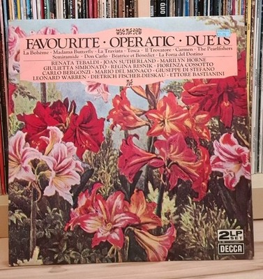 Various - Favourite Operatic Duets (UK double vinyl LP) opera Sutherland etc 70s