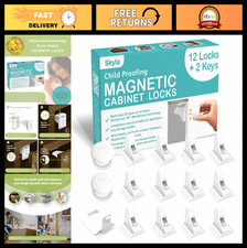 Magnetic Cabinet Locks for Baby Proofing - Easy Install Child Safety Latches 12