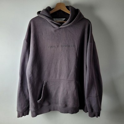 Fail Forward Herren Gr. XL Grau Logo Hoodie Pullover 100% Baumwolle Freizeit Oversized
