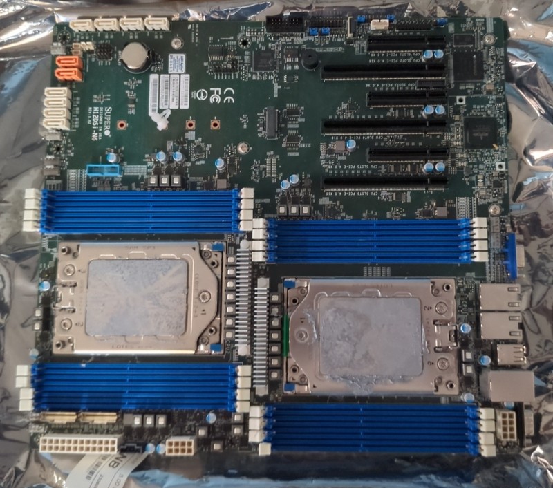 Super Micro H12DSi-N6 dual-CPU server motherboard (as is, for parts)
