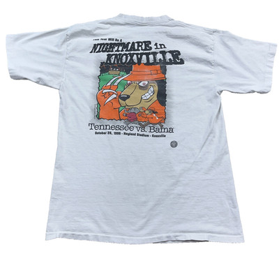 Vintage Tennessee Volunteers Shirt Men Large Y2K Nightmare Bama STAINED GRUNGE