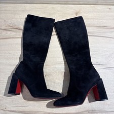 CHRISTIAN LOUBOUTIN Long Boots Black Suede EU:35.5 Shoes