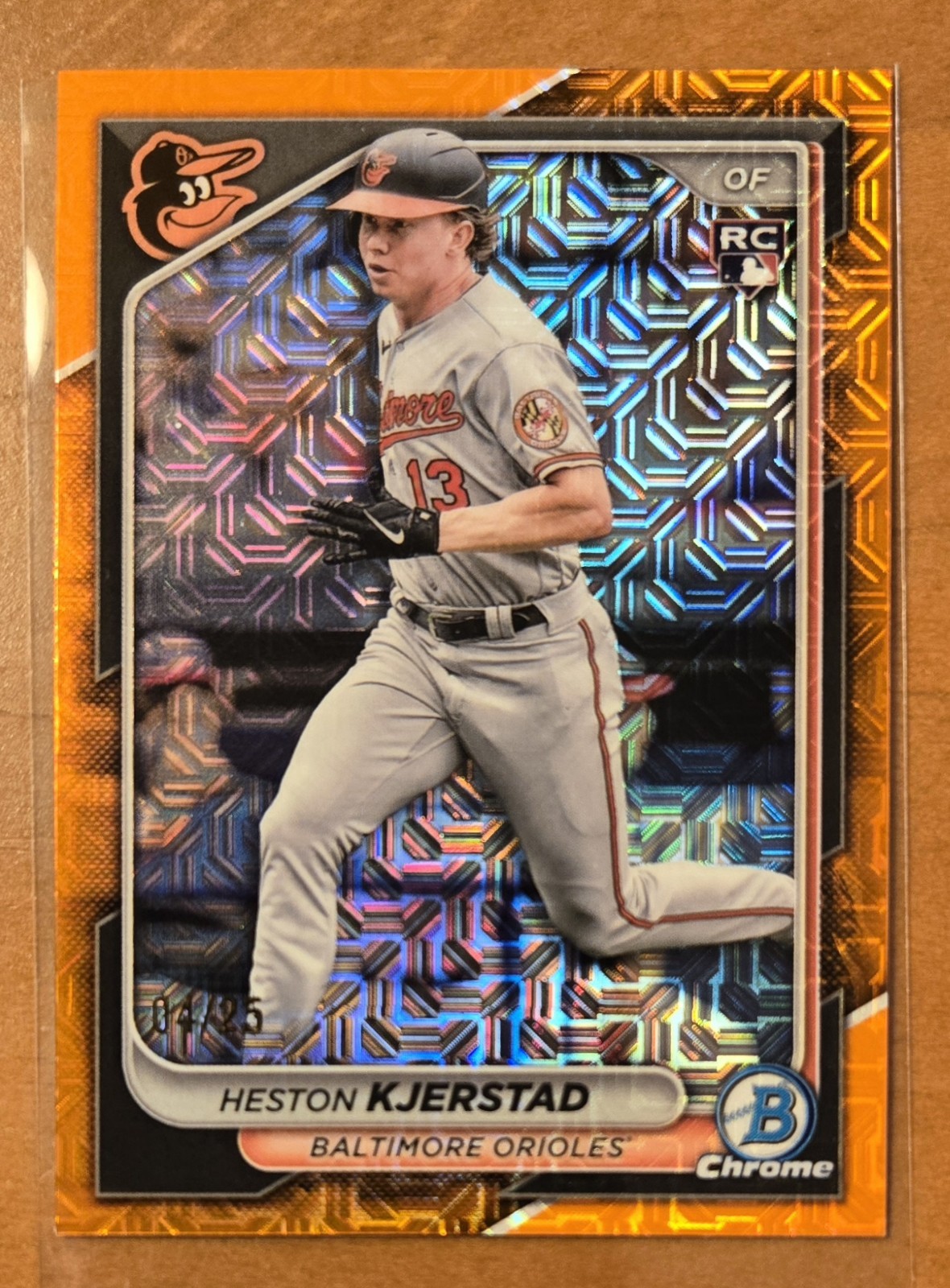 2024 Bowman Chrome Mega Box Orange Refractor #44 Heston Kjerstad RC /25