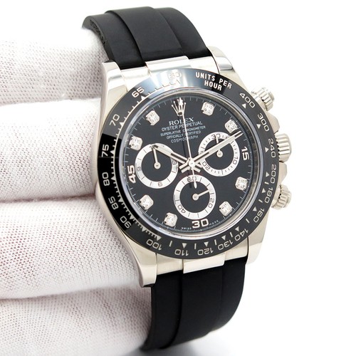 Rolex 116519LN Cosmograph Daytona 18K White Gold with Black Diamond Dial