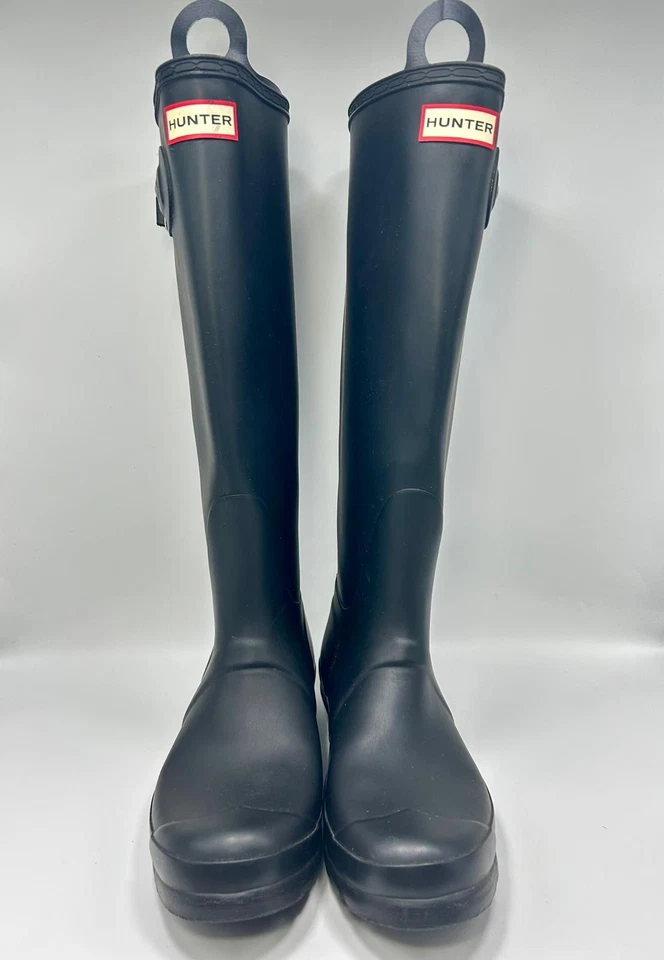 Botas de lluvia Hunter para mujer altas con cremallera trasera EE. UU. 9 negras Nordstrom exclusivas (HECHAS EN REINO UNIDO) Foto 2 de 4