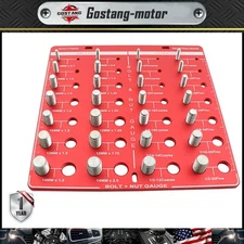 Nut and Bolt Thread Checker 28 Thread Identifier 14 Metric & 14 Standard Sizes