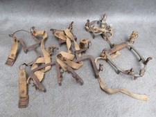 A PAIR OF ITALIAN WW2 PERIOD ICE CRAMPONS AND AN EXTRA SINGLE CRAMPON