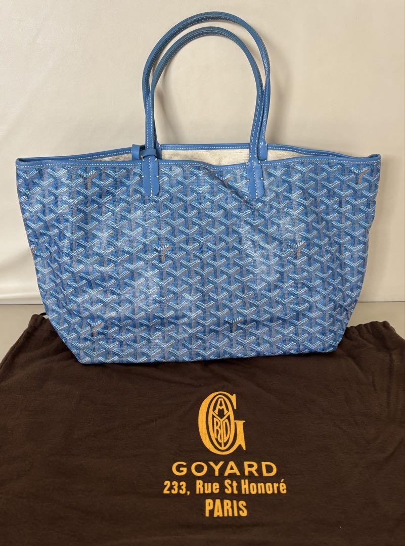 Goyard Saint Louis PM Blue Tote Bag Pre-Owned  