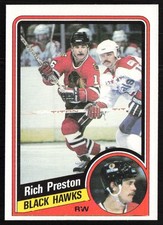 1984-85 Topps Rich Preston Chicago Blackhawks #34